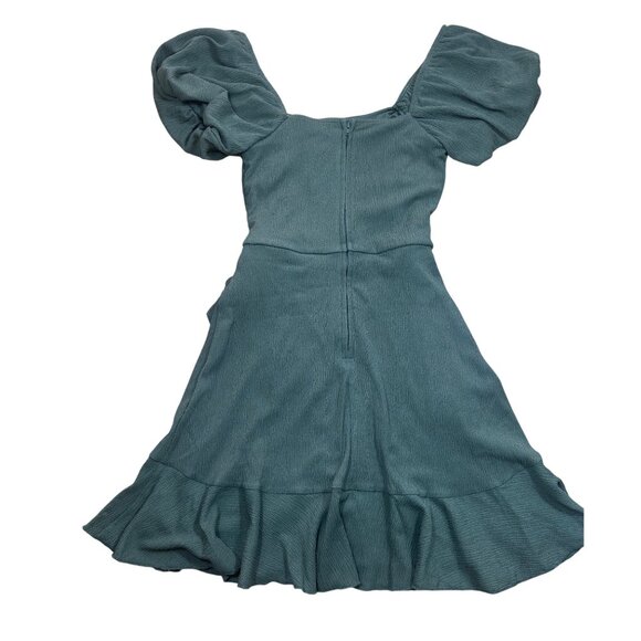 NWT Trixxi Women's Junior Faux-Wrap Fit & Flare Dress Color Olive Size XXS - Picture 5 of 6